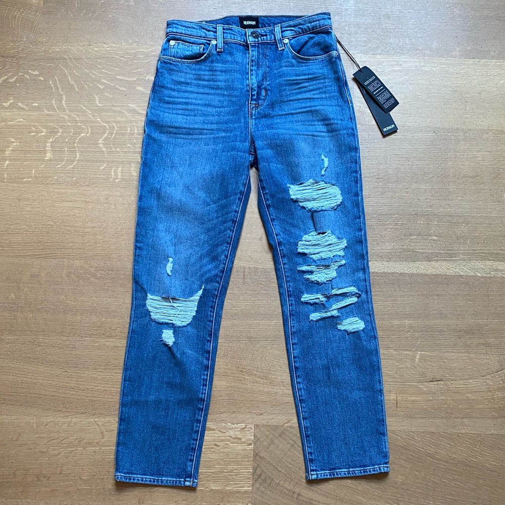 Hudson Jeans Zooey High Rise Straight Crop in Kool
